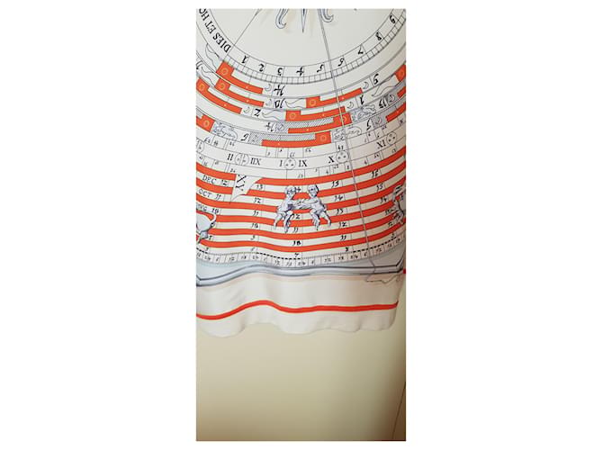 Hermès Hermes Strickjacke Twillaine Long Ecru Rot Aus weiß - Ansicht 13