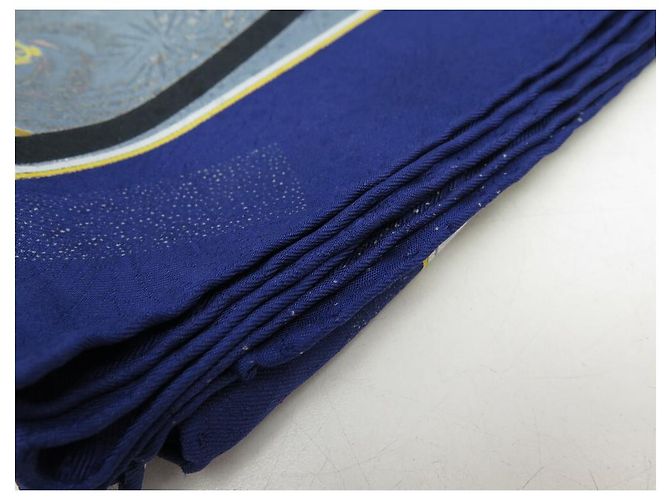 Hermès SCIARPA QUADRATA HERMES FUOCHI D'ARTIFICIO 90 SPILLA IN SETA DUCHENE SCIARPA IN SETA BLU Blu navy - vista 9