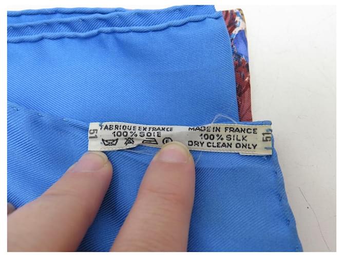 Hermès HERMES SCIARPA CACCIA ESOTICA LEDOUX SQUARE 90 SETA SCIARPA IN SETA BLU - vista 13