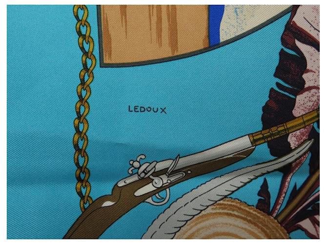 Hermès HERMES SCIARPA CACCIA ESOTICA LEDOUX SQUARE 90 SETA SCIARPA IN SETA BLU - vista 5