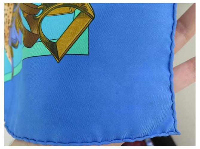 Hermès HERMES SCIARPA CACCIA ESOTICA LEDOUX SQUARE 90 SETA SCIARPA IN SETA BLU - vista 8
