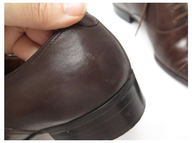 Hermès SCARPE HERMES OXFORD PUNTA DRITTA 7 41 scarpe in pelle marrone - vista 10