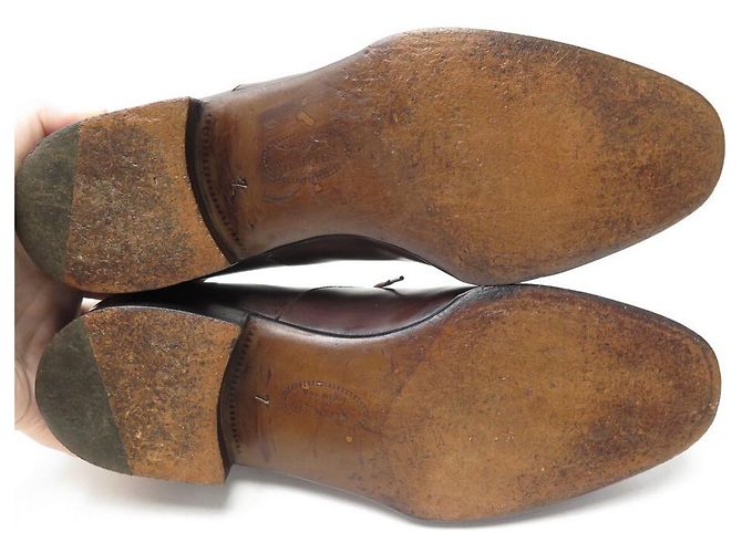 Hermès SCARPE HERMES OXFORD PUNTA DRITTA 7 41 scarpe in pelle marrone - vista 3