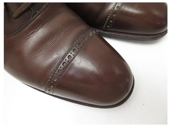 Hermès SCARPE HERMES OXFORD PUNTA DRITTA 7 41 scarpe in pelle marrone - vista 7
