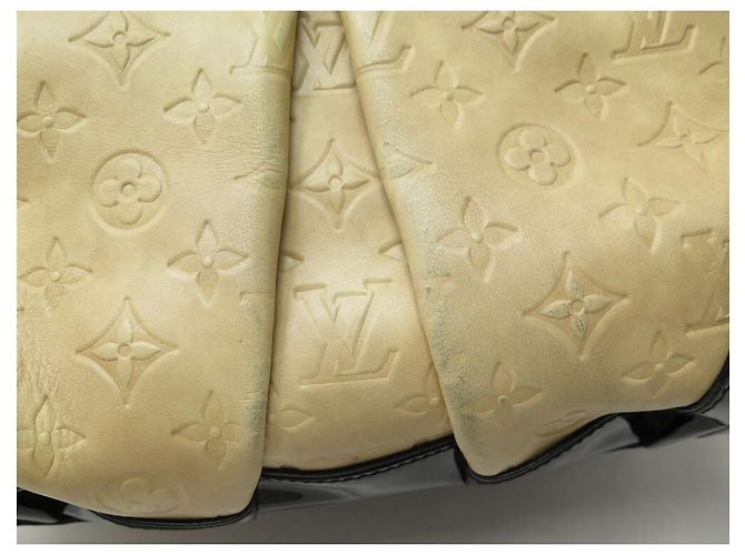 LOUIS VUITTON STEPHEN SPROUSE BOSTON BORSA A MANO MONOGRAM IN PELLE EMPREINTE Beige - vista 11