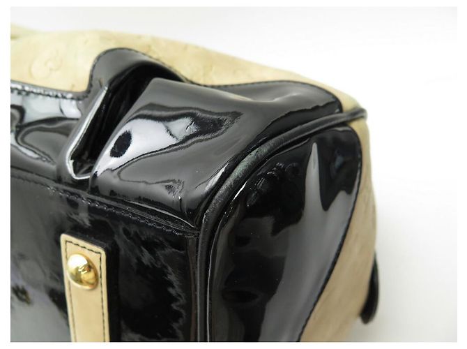 LOUIS VUITTON STEPHEN SPROUSE BOSTON BORSA A MANO MONOGRAM IN PELLE EMPREINTE Beige - vista 4