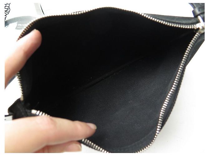 Etiquette HANDTASCHE PRADA CABAS PLEXI PM 1BG187 SCHWARZE HANDTASCHE AUS TRANSPARENTEM KUNSTSTOFF - Ansicht 16
