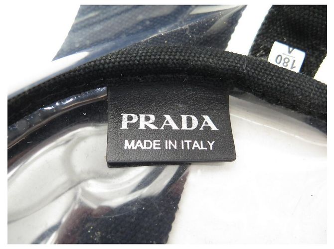 Etiquette HANDTASCHE PRADA CABAS PLEXI PM 1BG187 SCHWARZE HANDTASCHE AUS TRANSPARENTEM KUNSTSTOFF - Ansicht 8
