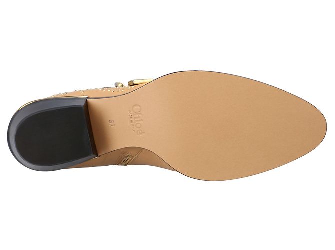 Botas cortas mujer Chloé susanna en piel beige Castaño - vista 4