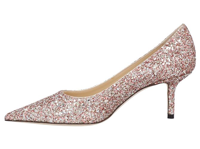 Le donne di Jimmy Choo amano 65 Décolleté in glitter rosa - vista 2