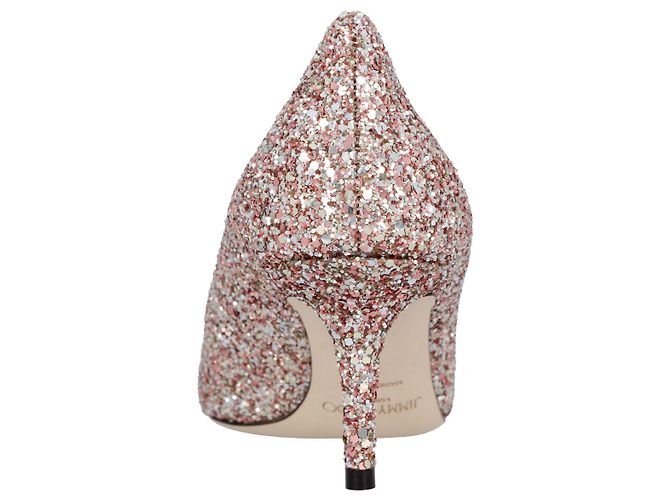 Le donne di Jimmy Choo amano 65 Décolleté in glitter rosa - vista 3