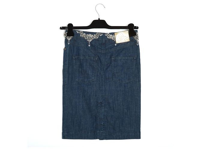 Gianfranco Ferre Vintage Gonna in denim blu Gianfranco Ferre - vista 4