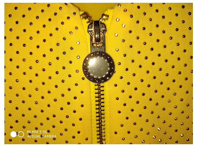 Versace For H&M VESTIDO DE SEDA CON GRECIA AL LADO VERSACE per H&M. Amarillo - vista 7