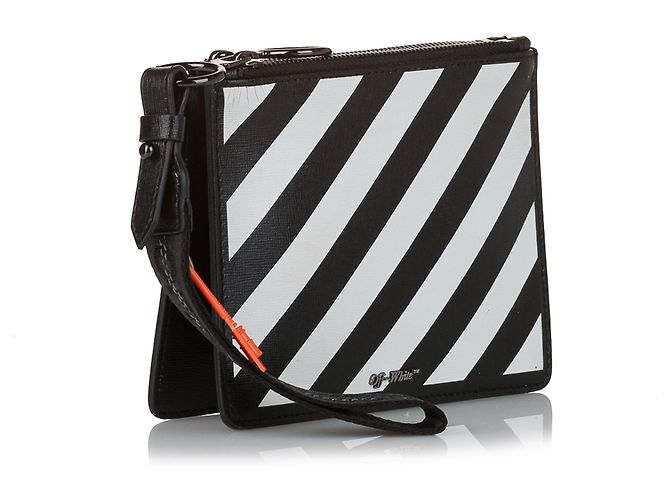 Off White Bolso de mano con clip Binder blanco roto - vista 2