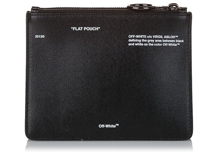 Off White Bolso de mano con clip Binder blanco roto - vista 3