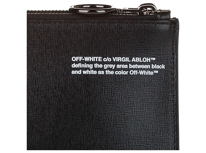 Off White Bolso de mano con clip Binder blanco roto - vista 7