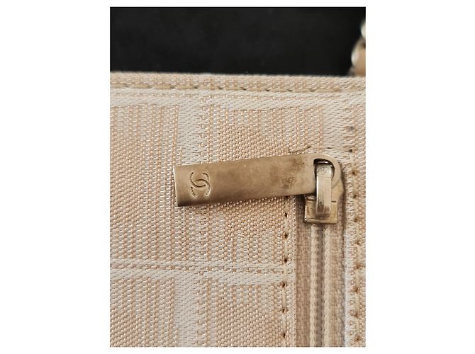 Chanel Wallet on Chain Beige in tessuto - vista 4