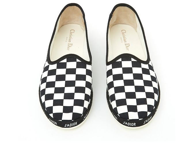 Espadrillas Dior J'Adior Ska Scacchi Neri e Bianchi 40.5 Nero Bianco - vista 3
