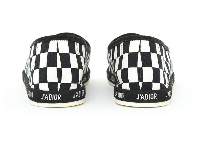 Espadrillas Dior J'Adior Ska Scacchi Neri e Bianchi 40.5 Nero Bianco - vista 4