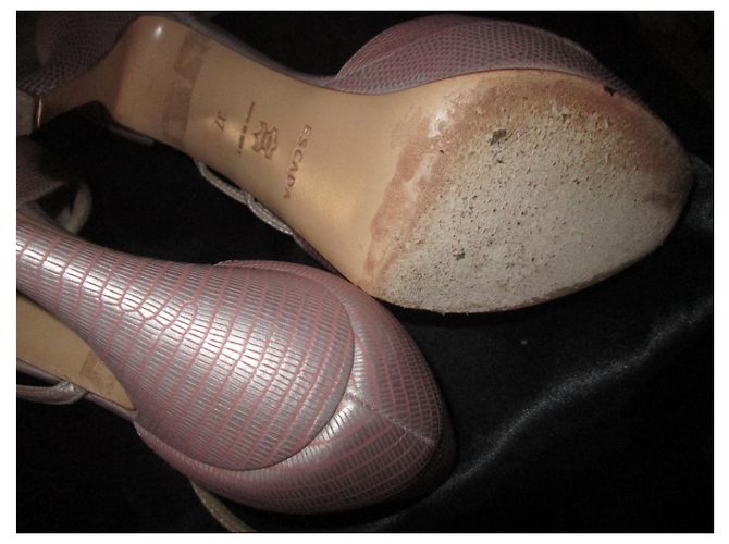Escada Décolleté in pelle rosa salmone 38 - vista 6
