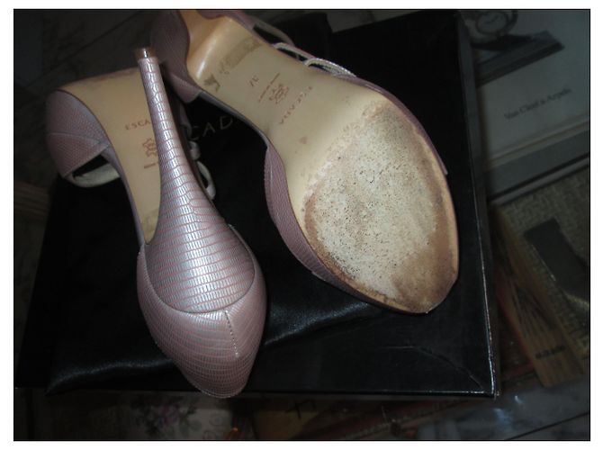 Escada Décolleté in pelle rosa salmone 38 - vista 7