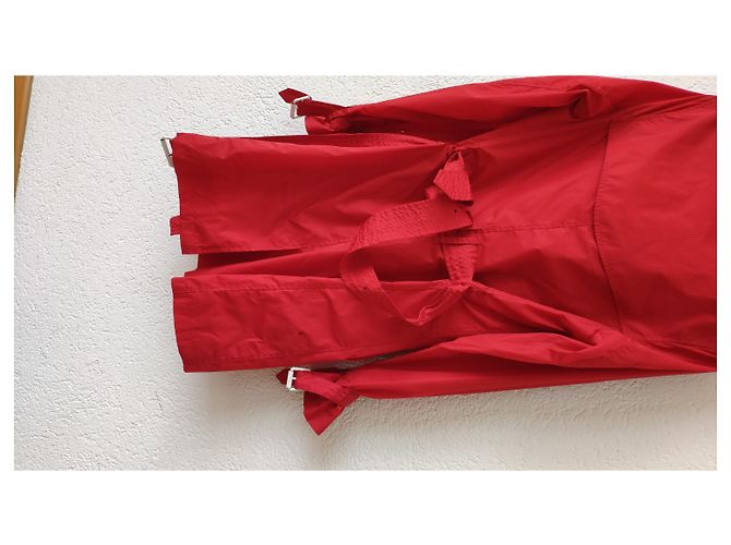 BURBERRY RAINCOAT IM ROTEN POLYESTER - Ansicht 10