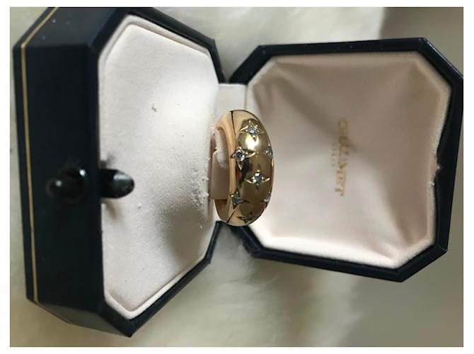 Chaumet Bague jonc  7 diamants étoiles Bijouterie dorée - vue 11