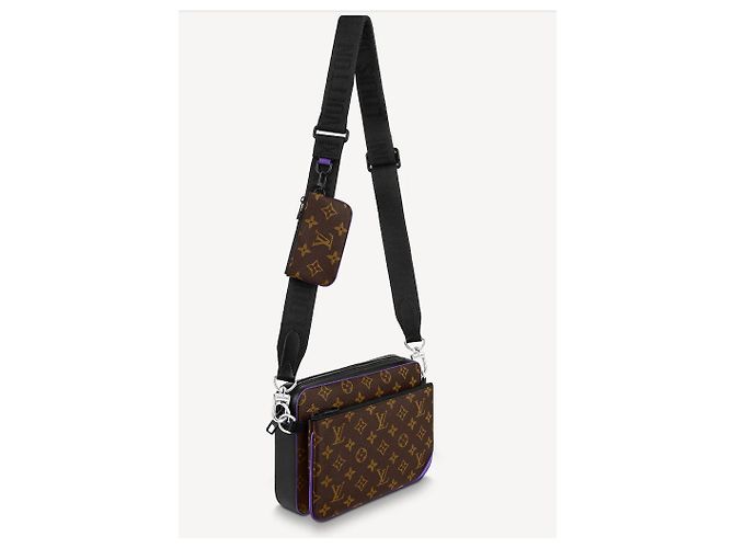 Louis Vuitton Monogramma LV Trio messenger macassar Marrone - vista 2