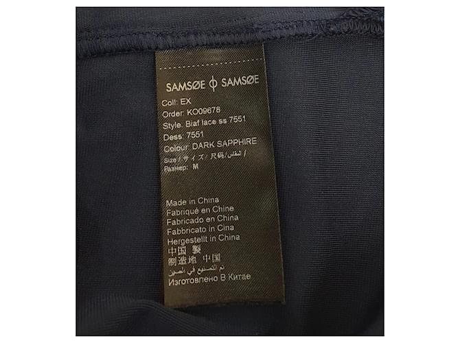 Top de terciopelo y encaje azul Samsoe & Samsoe - vista 5