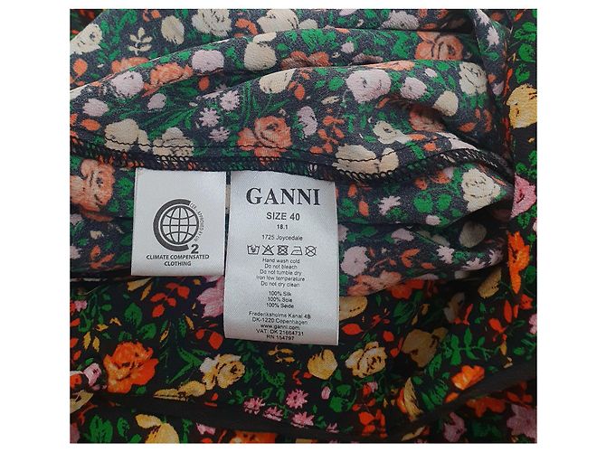 Vestido de seda Joycedale Ganni Multicolor - vista 8