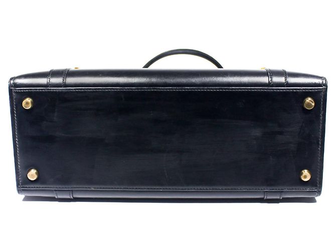 Drag Borsa a tracolla Hermès Black Boxcalf Goldene Hardware Nero - vista 6