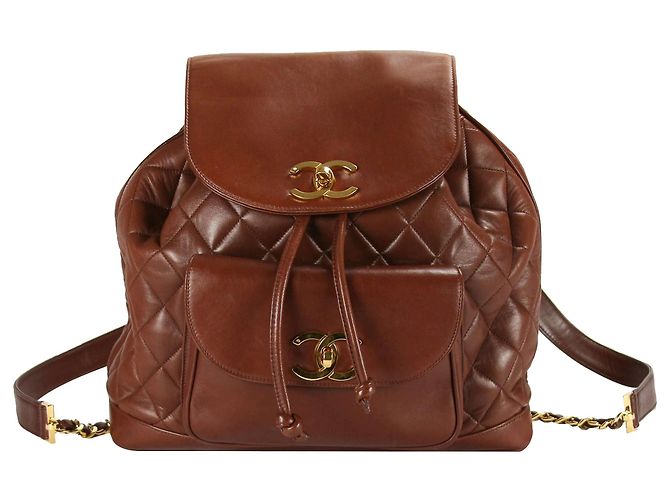 Chanel Duma Rucksack Large Braunes Lammleder - Ansicht 2