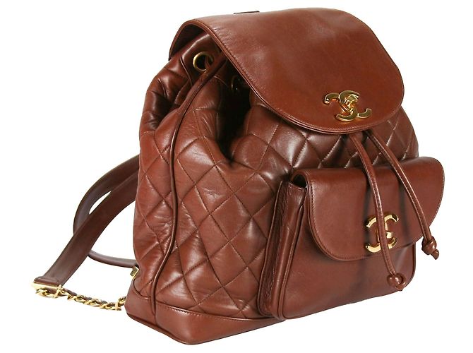 Chanel Duma Rucksack Large Braunes Lammleder - Ansicht 3