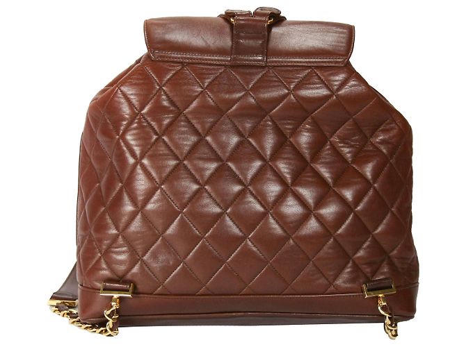Chanel Duma Rucksack Large Braunes Lammleder - Ansicht 4
