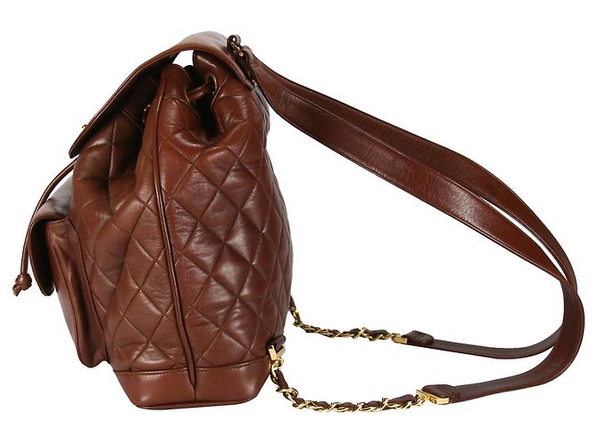 Chanel Duma Rucksack Large Braunes Lammleder - Ansicht 6