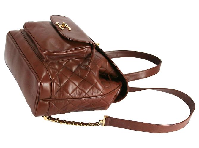 Chanel Duma Rucksack Large Braunes Lammleder - Ansicht 8