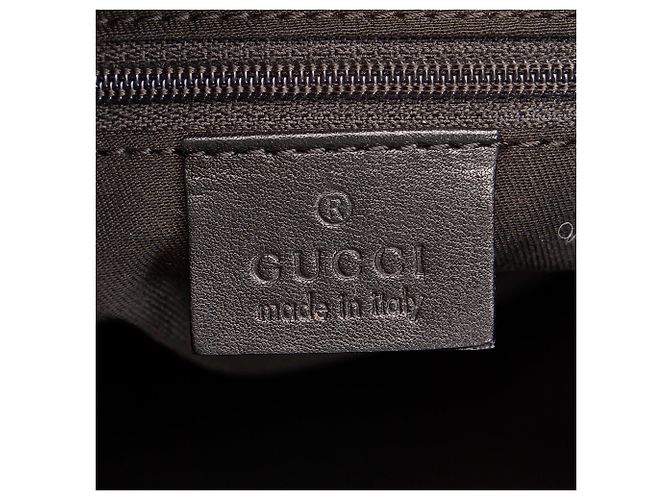 Sac cabas en cuir à anneau en D noir Abbey Gucci - vue 7