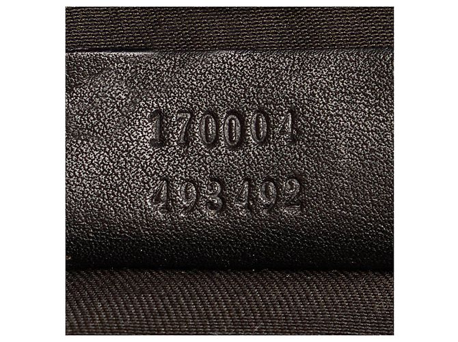 Sac cabas en cuir à anneau en D noir Abbey Gucci - vue 8