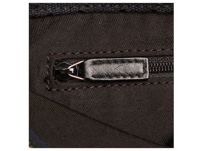 Sac cabas en cuir à anneau en D noir Abbey Gucci - vue 9