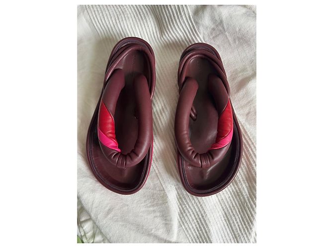 Sandali waikiki in pelle Isabel Marant Rosso Bordò Viola scuro - vista 2