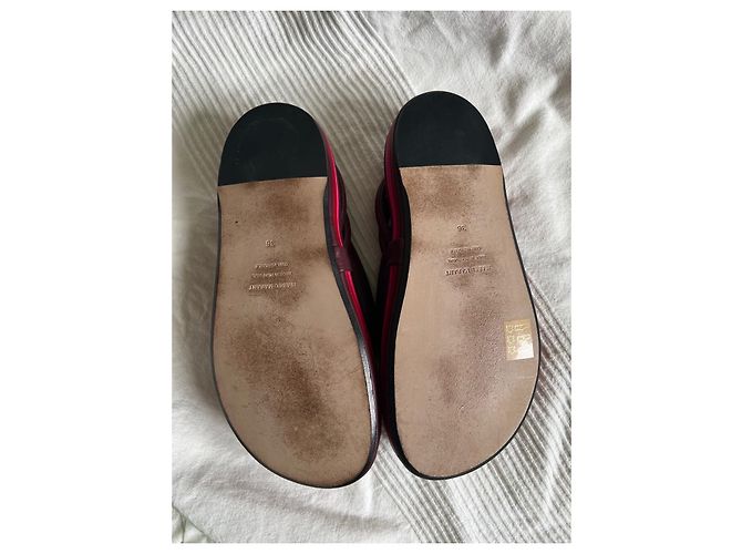 Sandali waikiki in pelle Isabel Marant Rosso Bordò Viola scuro - vista 3