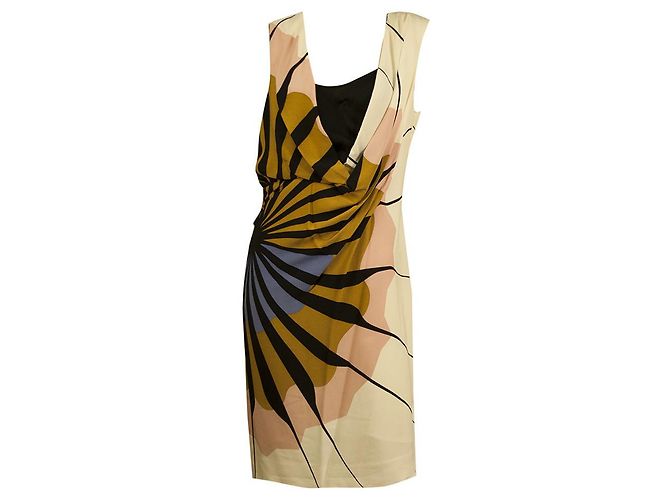 DVF Diane Von Furstenberg Bariloche Silk Multicolor Knopfhemd Minikleid Gr 4 Mehrfarben - Ansicht 8
