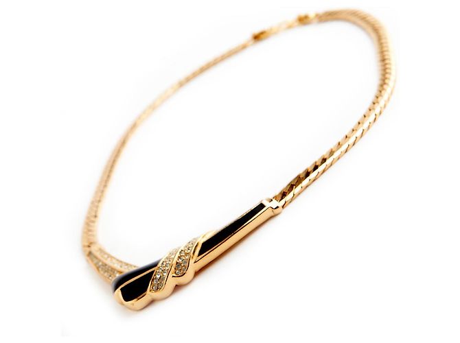 Collana Choker a Catena Christian Dior Oro D'oro - vista 2