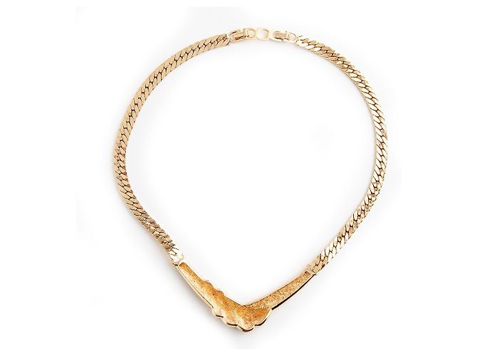 Collana Choker a Catena Christian Dior Oro D'oro - vista 3