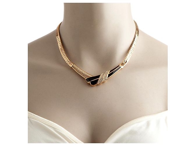 Collana Choker a Catena Christian Dior Oro D'oro - vista 5