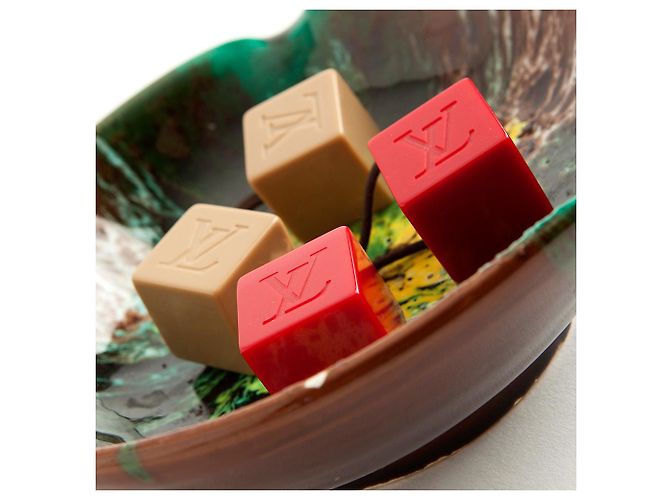 Elastico per capelli Louis Vuitton Resin Block marrone chiaro - vista 2