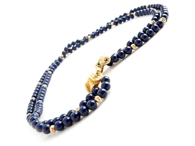 Collana Kenneth Jay Lane Capricorn blu scuro - vista 3