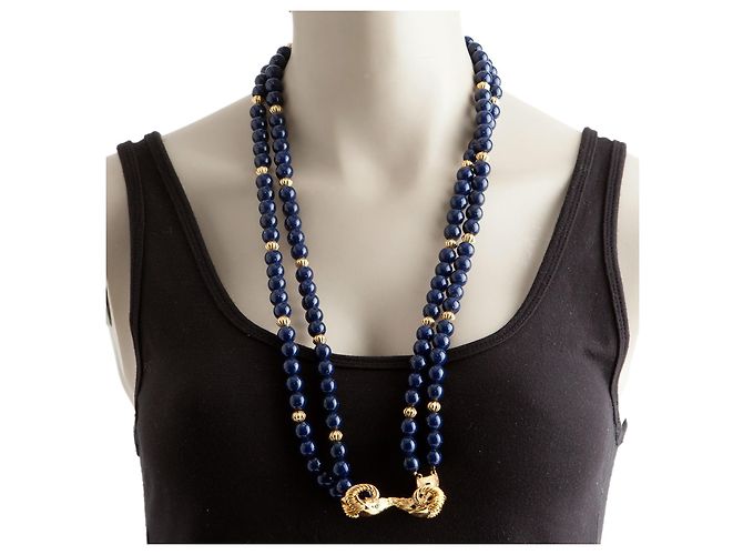 Collana Kenneth Jay Lane Capricorn blu scuro - vista 5