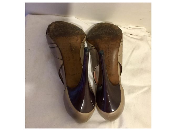 Sandali Bottega Veneta tortora con tacco e cut out Taupe - vista 8