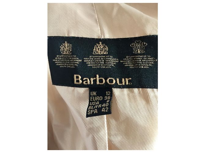 Abrigo Barbour de mezcla de lino blanco - vista 4